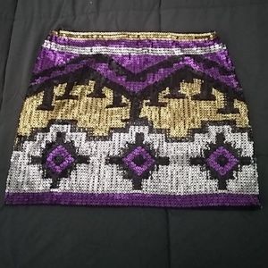 Sequined mini skirt